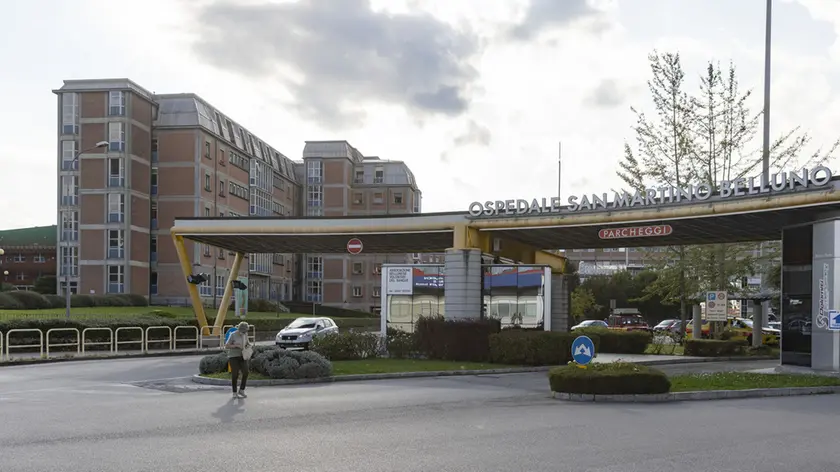 L'ingresso dell'ospedale San Martino di Belluno