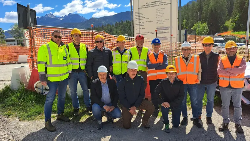 I costruttori in sopralluogo alle varianti del Cadore