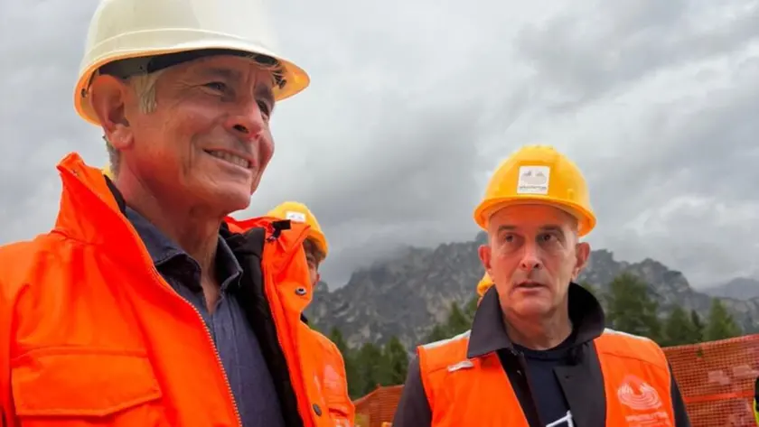 Fabio Massimo Saldini, a destra, con il ministro Andrea Abodi