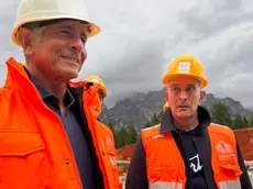 Fabio Massimo Saldini, a destra, con il ministro Andrea Abodi