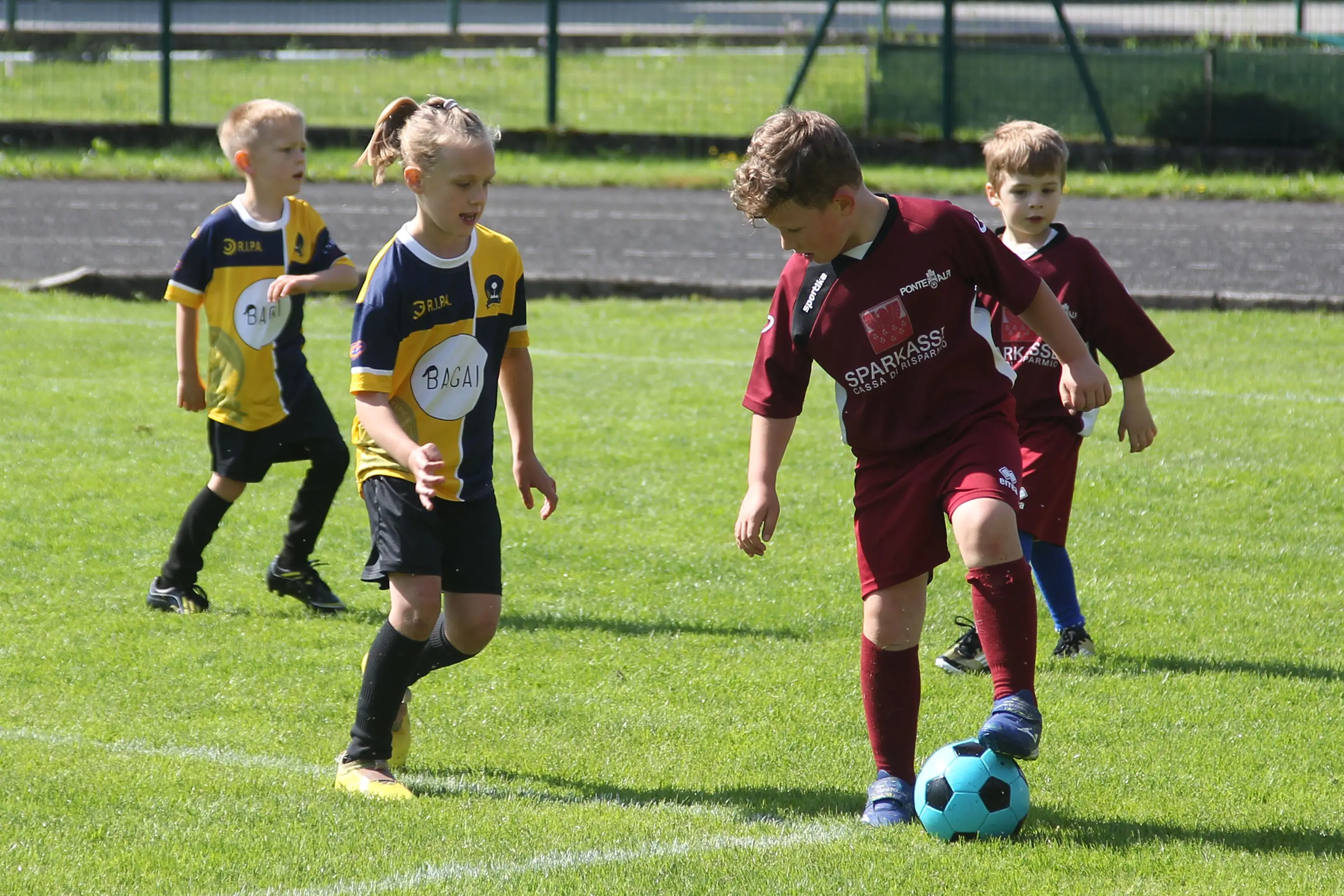 Oltre 400 bambini in campo ieri a Ponte nelle Alpi, in occasione del doppio raduno di fine stagione organizzato dalla Delegazione di Belluno della Figc in collaborazione con il Ponte Alpi allo stadio “Umberto Orzes”. Al mattino spazio ai Piccoli Amici, per il quale erano presenti 26 squadre in rappresentanza di 16 società. Nel dettaglio, schieravano tre formazioni Dolomiti Bellunesi e Comelico, mentre due formazioni a testa erano proposte da Alpago, Borgo Valbelluna, Cavarzano, LG Valbelluna, Pedavena e Plavis. Una compagine ciascuna invece per Cadore, Castion, Fiori Barp, Juventina Mugnai, Limana, Longarone Alpina, Ponte Alpi e Sois. Nel pomeriggio ecco protagonisti i Primi Calci, con un totale di 40 squadre in rappresentanza di 21 società. In particolare, tre le formazioni mandate in campo da Dolomiti Bellunesi, LG Valbelluna e Plavis, due ciascuno da Agordina, Alpago, Borgo Valbelluna, Cadore, Castion, Cavarzano, Comelico, Fiori Barp, Juventina Mugnai, Limana, Longarone Alpina, Pedavena e Ponte Alpi, una a testa per Arsiè, Cortina, Domegge, Sois e Valboite.