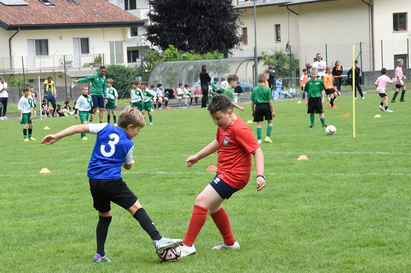 Oltre 400 bambini in campo ieri a Ponte nelle Alpi, in occasione del doppio raduno di fine stagione organizzato dalla Delegazione di Belluno della Figc in collaborazione con il Ponte Alpi allo stadio “Umberto Orzes”. Al mattino spazio ai Piccoli Amici, per il quale erano presenti 26 squadre in rappresentanza di 16 società. Nel dettaglio, schieravano tre formazioni Dolomiti Bellunesi e Comelico, mentre due formazioni a testa erano proposte da Alpago, Borgo Valbelluna, Cavarzano, LG Valbelluna, Pedavena e Plavis. Una compagine ciascuna invece per Cadore, Castion, Fiori Barp, Juventina Mugnai, Limana, Longarone Alpina, Ponte Alpi e Sois. Nel pomeriggio ecco protagonisti i Primi Calci, con un totale di 40 squadre in rappresentanza di 21 società. In particolare, tre le formazioni mandate in campo da Dolomiti Bellunesi, LG Valbelluna e Plavis, due ciascuno da Agordina, Alpago, Borgo Valbelluna, Cadore, Castion, Cavarzano, Comelico, Fiori Barp, Juventina Mugnai, Limana, Longarone Alpina, Pedavena e Ponte Alpi, una a testa per Arsiè, Cortina, Domegge, Sois e Valboite.
