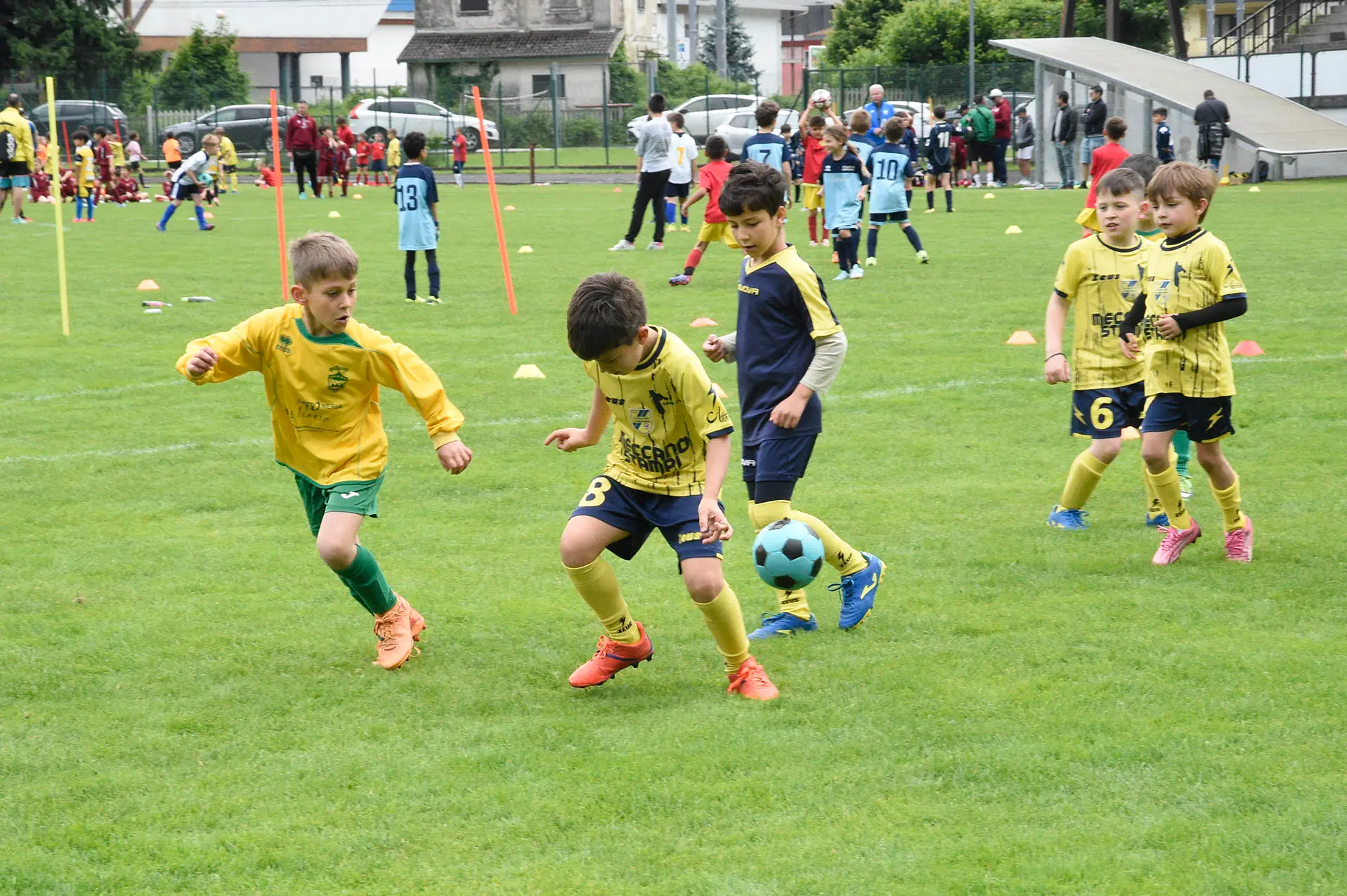 Oltre 400 bambini in campo ieri a Ponte nelle Alpi, in occasione del doppio raduno di fine stagione organizzato dalla Delegazione di Belluno della Figc in collaborazione con il Ponte Alpi allo stadio “Umberto Orzes”. Al mattino spazio ai Piccoli Amici, per il quale erano presenti 26 squadre in rappresentanza di 16 società. Nel dettaglio, schieravano tre formazioni Dolomiti Bellunesi e Comelico, mentre due formazioni a testa erano proposte da Alpago, Borgo Valbelluna, Cavarzano, LG Valbelluna, Pedavena e Plavis. Una compagine ciascuna invece per Cadore, Castion, Fiori Barp, Juventina Mugnai, Limana, Longarone Alpina, Ponte Alpi e Sois. Nel pomeriggio ecco protagonisti i Primi Calci, con un totale di 40 squadre in rappresentanza di 21 società. In particolare, tre le formazioni mandate in campo da Dolomiti Bellunesi, LG Valbelluna e Plavis, due ciascuno da Agordina, Alpago, Borgo Valbelluna, Cadore, Castion, Cavarzano, Comelico, Fiori Barp, Juventina Mugnai, Limana, Longarone Alpina, Pedavena e Ponte Alpi, una a testa per Arsiè, Cortina, Domegge, Sois e Valboite.