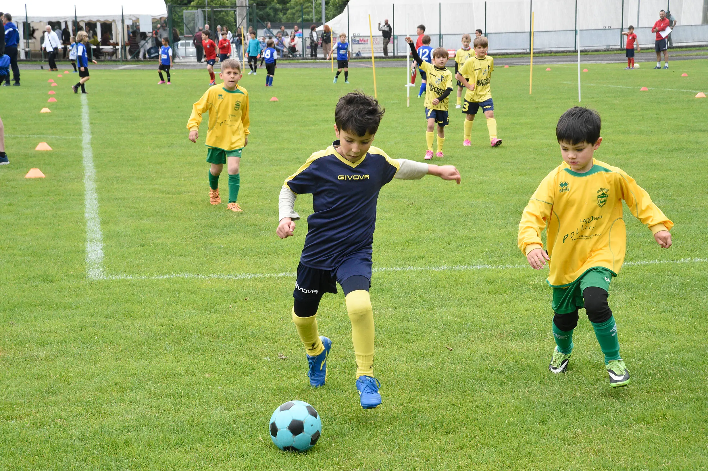 Oltre 400 bambini in campo ieri a Ponte nelle Alpi, in occasione del doppio raduno di fine stagione organizzato dalla Delegazione di Belluno della Figc in collaborazione con il Ponte Alpi allo stadio “Umberto Orzes”. Al mattino spazio ai Piccoli Amici, per il quale erano presenti 26 squadre in rappresentanza di 16 società. Nel dettaglio, schieravano tre formazioni Dolomiti Bellunesi e Comelico, mentre due formazioni a testa erano proposte da Alpago, Borgo Valbelluna, Cavarzano, LG Valbelluna, Pedavena e Plavis. Una compagine ciascuna invece per Cadore, Castion, Fiori Barp, Juventina Mugnai, Limana, Longarone Alpina, Ponte Alpi e Sois. Nel pomeriggio ecco protagonisti i Primi Calci, con un totale di 40 squadre in rappresentanza di 21 società. In particolare, tre le formazioni mandate in campo da Dolomiti Bellunesi, LG Valbelluna e Plavis, due ciascuno da Agordina, Alpago, Borgo Valbelluna, Cadore, Castion, Cavarzano, Comelico, Fiori Barp, Juventina Mugnai, Limana, Longarone Alpina, Pedavena e Ponte Alpi, una a testa per Arsiè, Cortina, Domegge, Sois e Valboite.