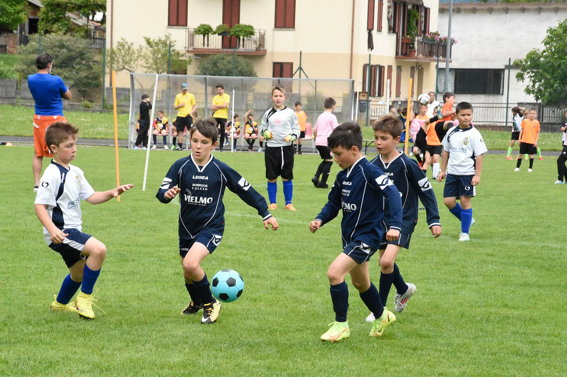 Oltre 400 bambini in campo ieri a Ponte nelle Alpi, in occasione del doppio raduno di fine stagione organizzato dalla Delegazione di Belluno della Figc in collaborazione con il Ponte Alpi allo stadio “Umberto Orzes”. Al mattino spazio ai Piccoli Amici, per il quale erano presenti 26 squadre in rappresentanza di 16 società. Nel dettaglio, schieravano tre formazioni Dolomiti Bellunesi e Comelico, mentre due formazioni a testa erano proposte da Alpago, Borgo Valbelluna, Cavarzano, LG Valbelluna, Pedavena e Plavis. Una compagine ciascuna invece per Cadore, Castion, Fiori Barp, Juventina Mugnai, Limana, Longarone Alpina, Ponte Alpi e Sois. Nel pomeriggio ecco protagonisti i Primi Calci, con un totale di 40 squadre in rappresentanza di 21 società. In particolare, tre le formazioni mandate in campo da Dolomiti Bellunesi, LG Valbelluna e Plavis, due ciascuno da Agordina, Alpago, Borgo Valbelluna, Cadore, Castion, Cavarzano, Comelico, Fiori Barp, Juventina Mugnai, Limana, Longarone Alpina, Pedavena e Ponte Alpi, una a testa per Arsiè, Cortina, Domegge, Sois e Valboite.
