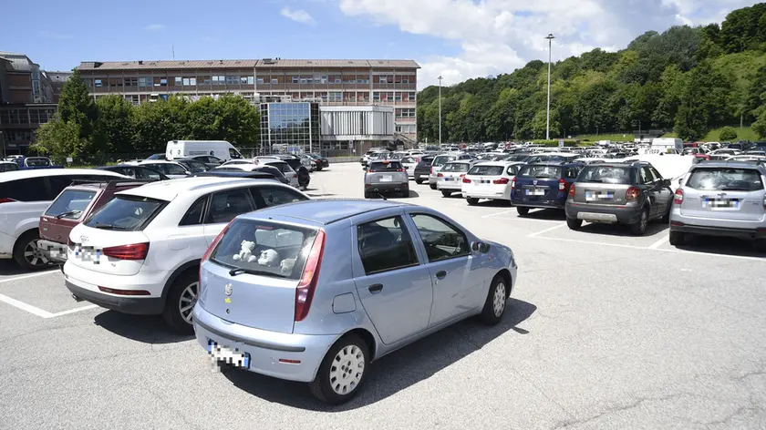 Il parcheggio dell'ospedale di Belluno