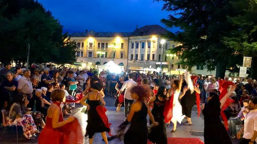 La festa in centro a Belluno