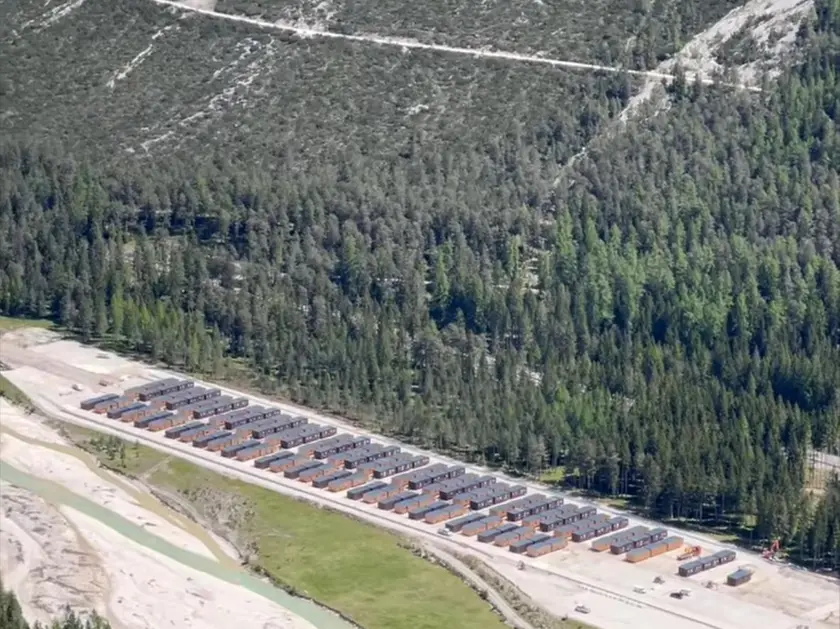 Il villaggio olimpico in fase di realizzazione