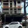 La trattoria Bea Storia il giorno dopo l'incendio (foto Bortoluzzi)