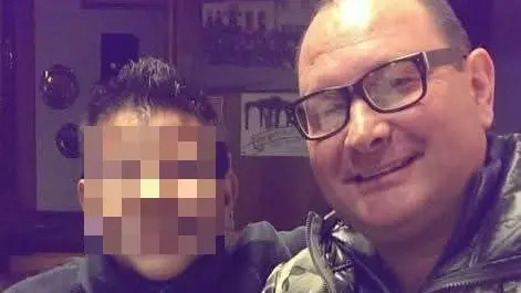 Fabrizio Poncato con il figlio adottivo