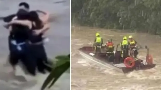L'abbraccio dei tre giovani prima di sparire nelle acque del Natisone e i soccorsi sul luogo della tragedia