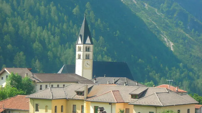 La zona di Chiesa a La Valle Agordina