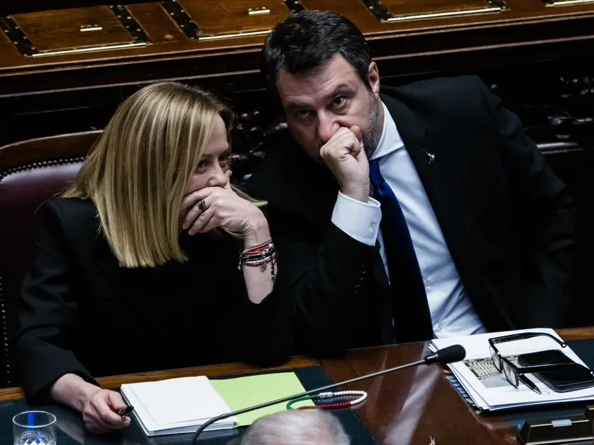 Giorgia Meloni e Matteo Salvini