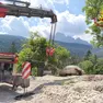 La statale invasa dalla colata detritica