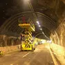 I lavori nella galleria del monte Baldo sull'autostrada A27