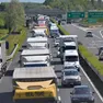 Traffico in A4 in una foto di archivio