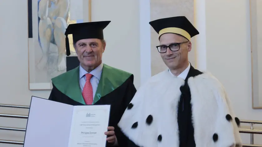 Il conferimento del diploma di Mba ad honorem a Philippe Donnet al Mib di Trieste (Lasorte)