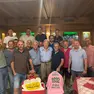 Silvio Sanson con ex calciatori e dirigenti del Calcio Seren