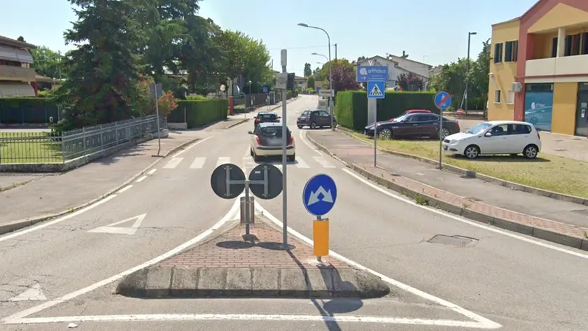 Via Montagnon a Tognana di Piove di Sacco dov’è avvenuto l’incidente