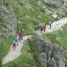Il sentiero che porta al rifugio Coldai