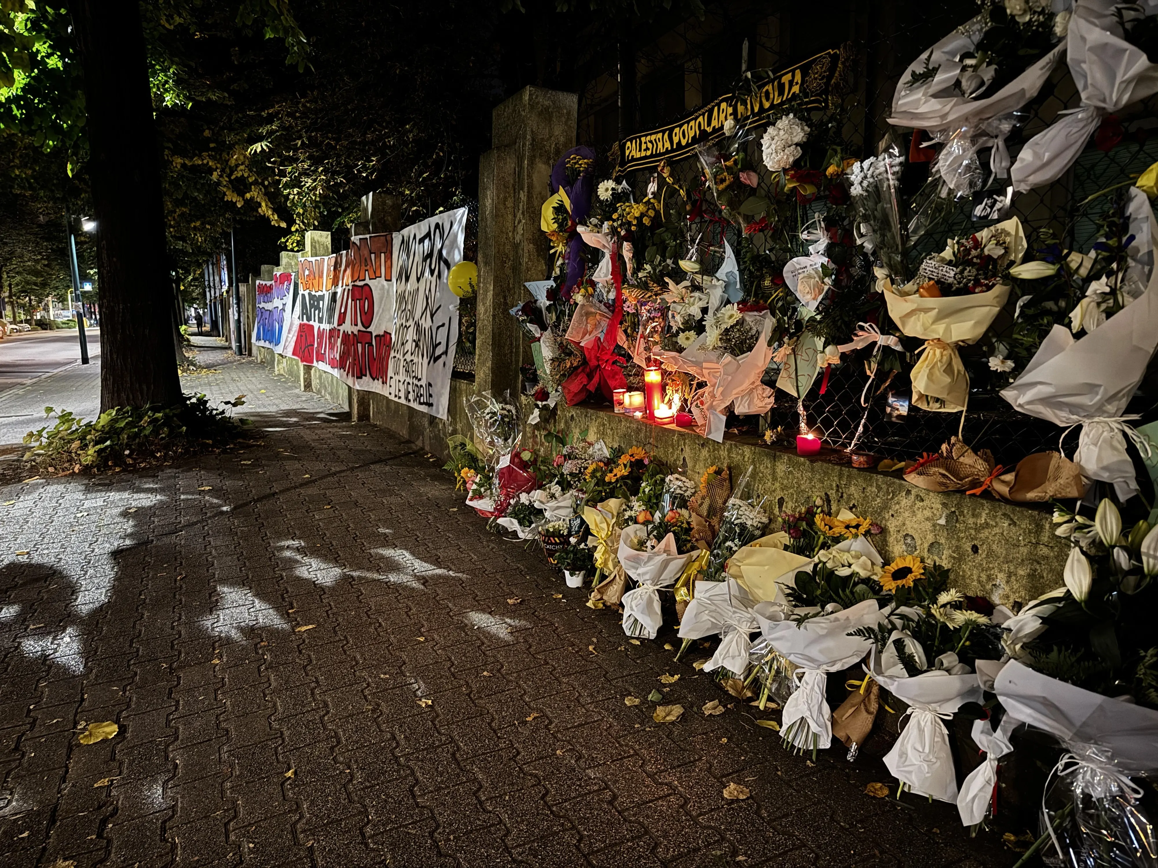 Il luogo della tragedia in Corso del Popolo