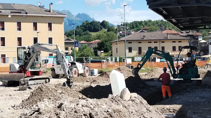 I cantieri alla stazione di Feltre