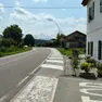 Le zebrature realizzate ai margini della strada regionale al Peron