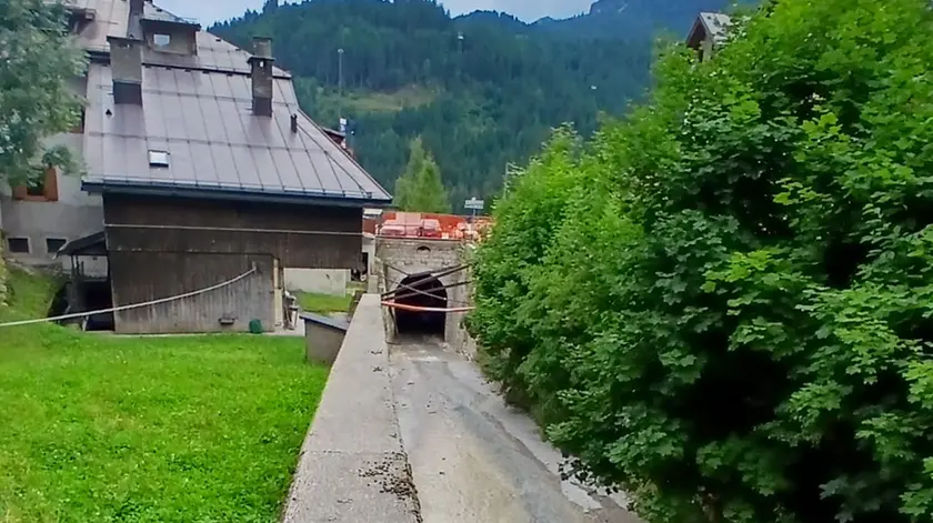 Il tombotto all’altezza del centro abitato di San Vito