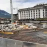 Cortina, Largo Poste: piazza pronta a fine ottobre