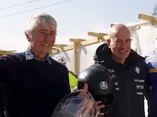 Il ministro Andrea Abodi e il commissario Fabio Massimo Saldini