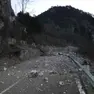 Sassi caduti sulla strada Cavallera