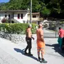 La zona dove è caduto il grosso masso