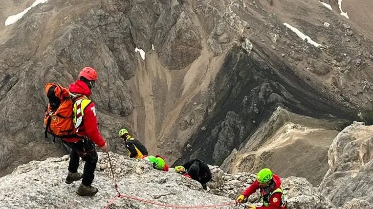 Un intervento del Soccorso alpino