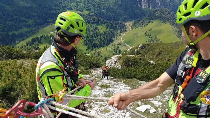 Un intervento del Soccorso alpino