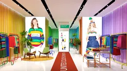 L'interno di un negozio Benetton
