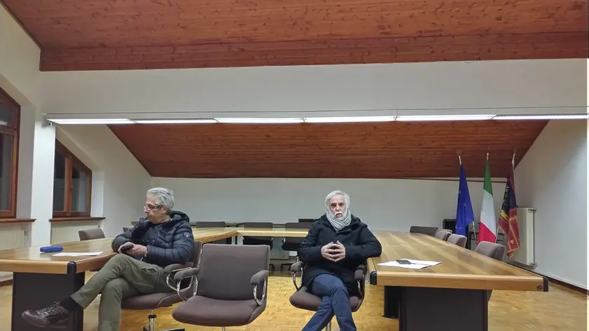 Dicembre 2024: Pier Paolo Bianchi e Sandro Gerardi, all’epoca vice e sindaco,presentano il Bando borghi