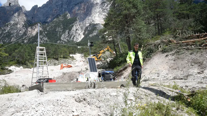 La frana sulla Alemagna a San Vito di Cadore