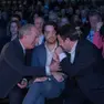 Il segretario veneto della Lega, in pole per la presidenza, Alberto Stefani con Luca Zaia e Matteo Salvini