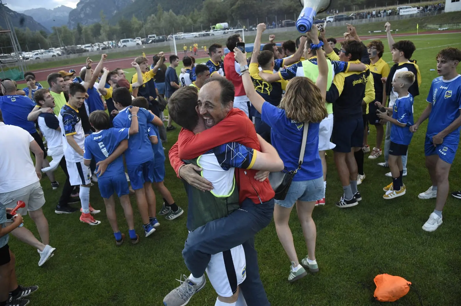 La gioia del Taibon dopo la vittoria ai rigori