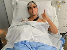 Tommy Cossalter dopo l'operazione alla spalla destra