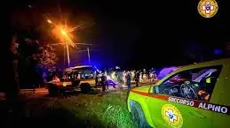 Un intervento notturno del Soccorso alpino