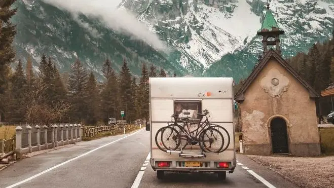 Un camper a Cortina
