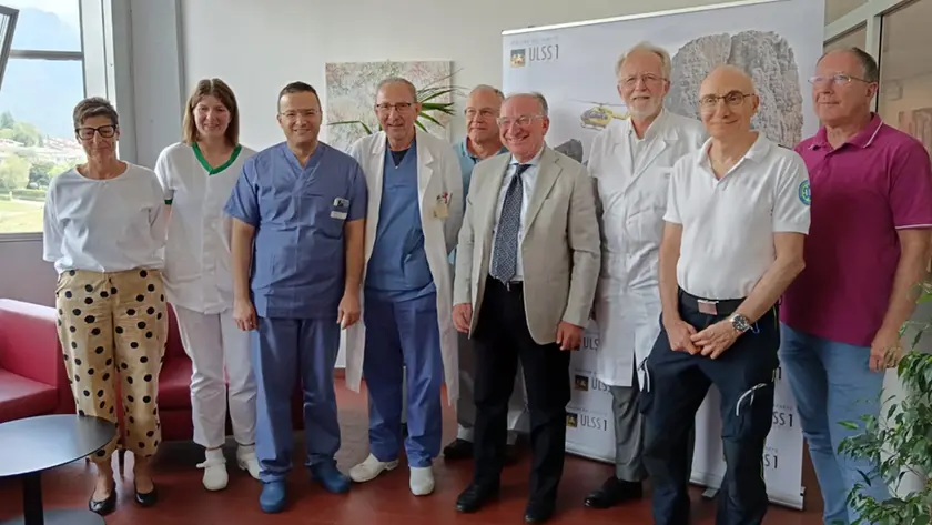 In foto il commissario Giuseppe Dal Ben con Laura Chiea, Daniela Bugana, Fabio Tandurella, Lorenzo Bernardi, Enzo Chemello, Romeo Martini, Edoardo Rossi e Mauro Fantinel