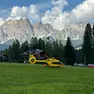 L'elicottero intervenuto per il decesso a Forcella Ambrizzola