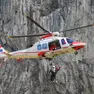L'elicottero durante un soccorso