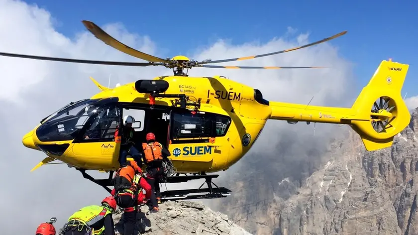 Un intervento di soccorso alpino