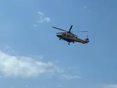 L'elisoccorso intervenuto al Cavallino