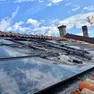 L'impianto fotovoltaico danneggiato dal fuoco a Quero