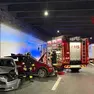 Le due auto coinvolte nello schianto sull'autostrada A27