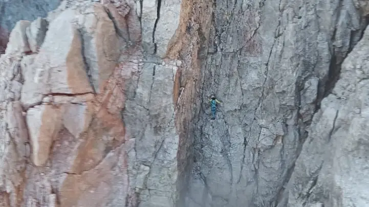 L'alpinista incrodata oggi pomeriggio sulla Croda Bianca